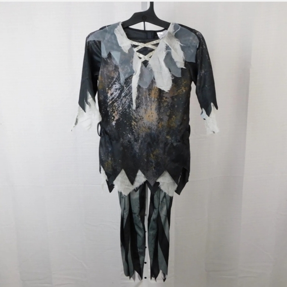 NWT Hyde & Eek! Boutique Kid's Pirate Halloween Costume M L Black White New - Picture 2 of 6